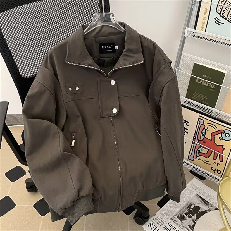 美式底特律工装夹克男春新款潮牌宽松休闲小众解构外套W6476-P92,男装夹克,星座412-2