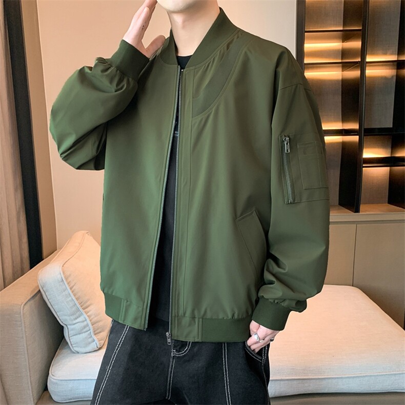 秋季棒球服飞行夹克男雪尼尔防水面料夹克JK87-P70，男装夹克，星座210-3