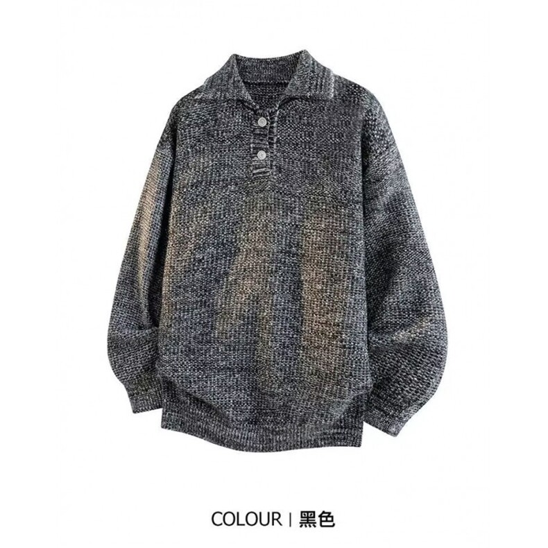 美式复古毛衣男慵懒高级感翻领针织衫秋冬打底衫MY0584-P73,男装T恤,星座308B-2