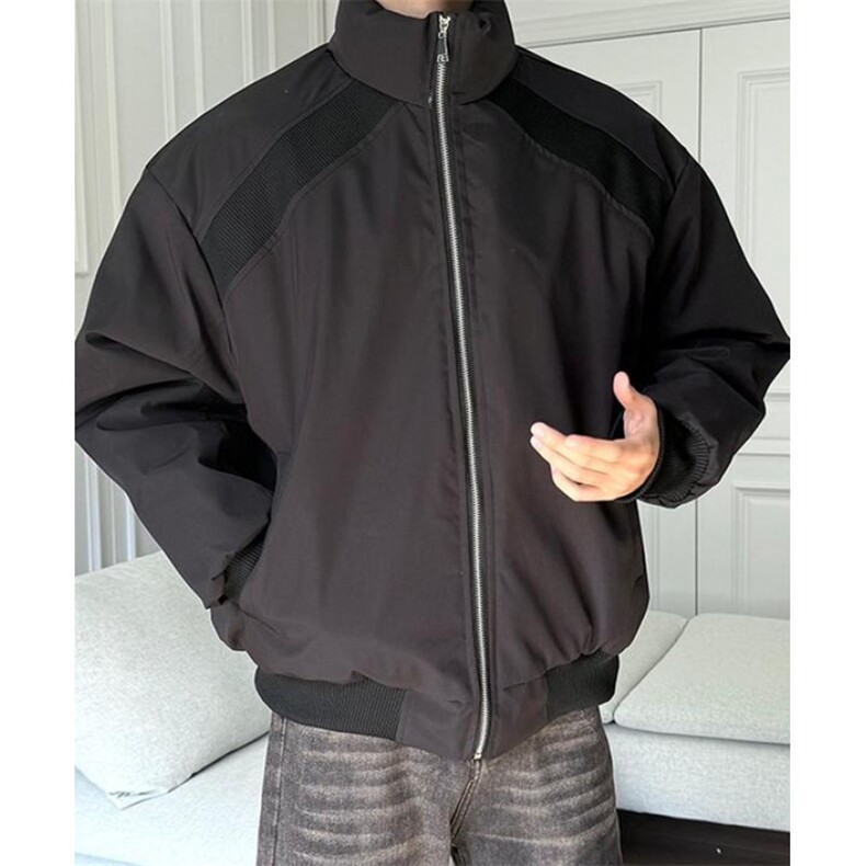 拼接立领飞行夹克棉服男款秋冬季棒球服短款工装外套棉衣MF98,男装夹克,星座1116A（原606A-3）