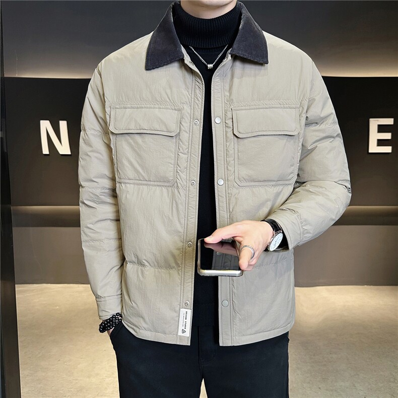 标50绒轻薄羽绒服男冬季2025新款工装外套A313-25638-P185,男装羽绒服,电商A313