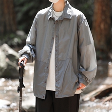 夏季新款时尚复古百搭翻领夹克潮牌户外防晒衣男款现货W8191-P40，男装夹克，星座512-4