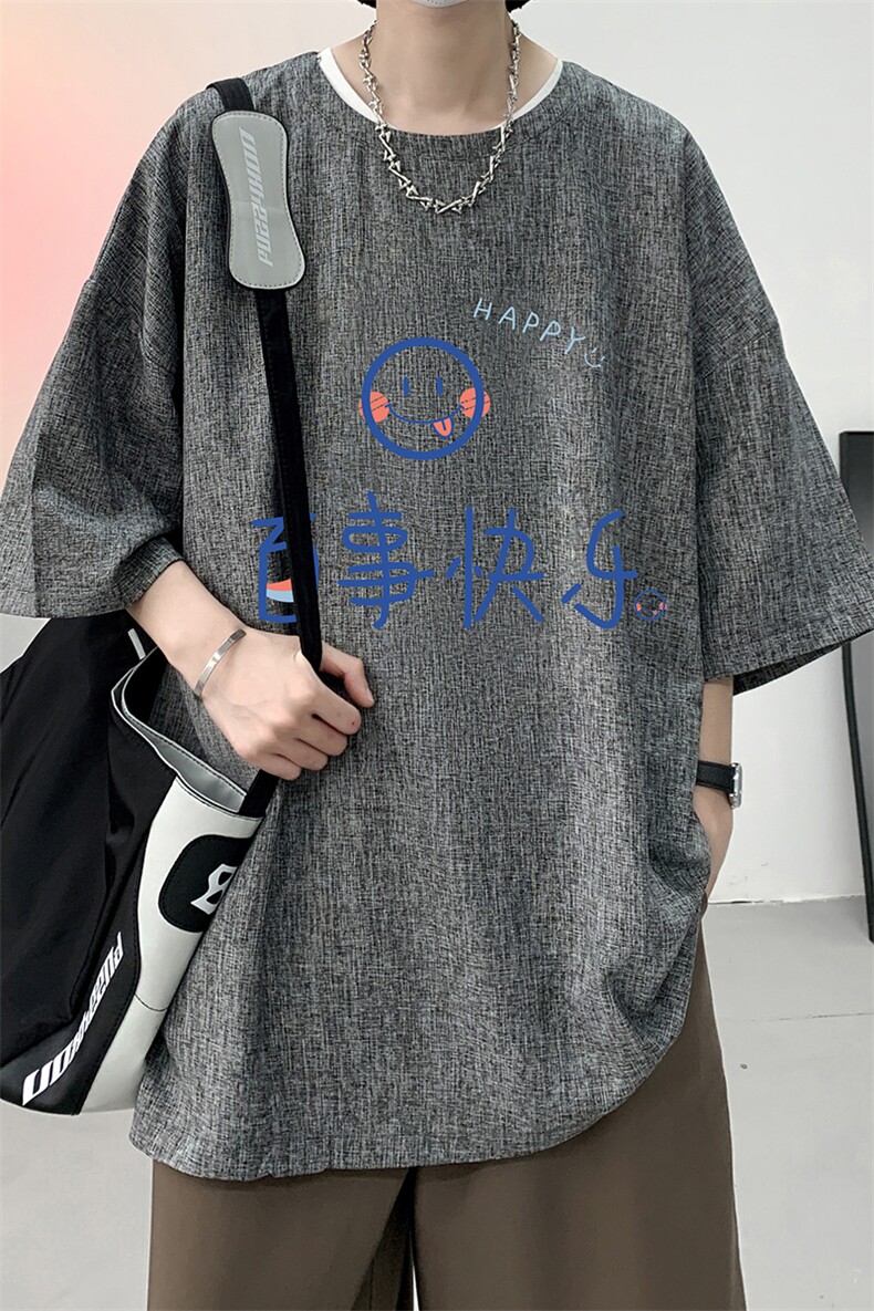 风复古亚麻短袖男棉麻t恤男半袖ZT71183-P35,男装T恤,电商A040