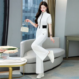 休闲时尚运动套装女2024春秋新款时尚气质女神范坠感阔腿裤两件套图片