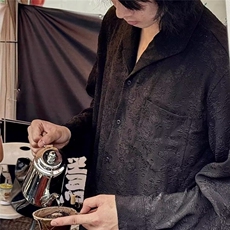 潮新中式盘扣提花立领衬衫男装风唐装长袖衬衣潮流宽松外套，男装衬衫，星座1210-1