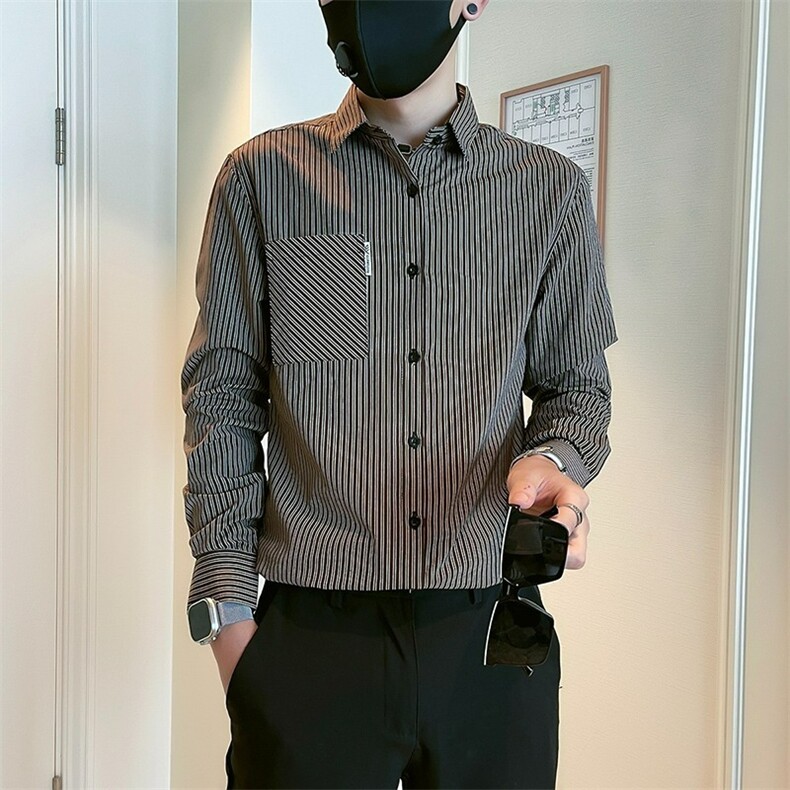 秋季长袖衬衫男青年商务职业工装正装蓝色平纹衬衣男西装寸打底衫,男装衬衫,星座506A