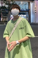 夏季港风新款男士休闲潮流印花宽松圆领短袖T恤男1210-2-6617-P15，男装T恤，星座1816-2（原1210–2）