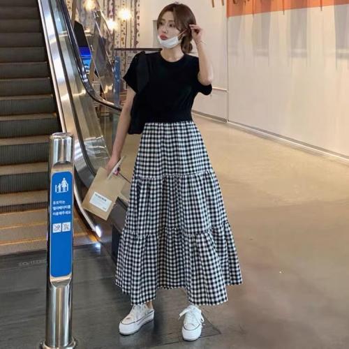 现货。格子点点伞裙,女装,妍妍衣坊