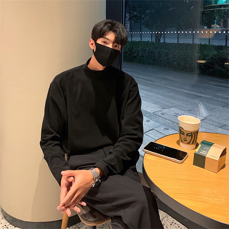 德绒打底衫可二开HD1318-TP20控价38冬季百搭韩风男生纯色卫衣,男装卫衣,电商A102-1