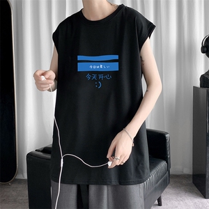 BX25033-P20 纯棉汗背心男士大码宽松汗衫男无袖t恤男 港风图片