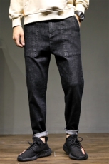5063-7311秋冬日系宽松基本款牛仔裤加肥加大，男装牛仔裤，星座304A-1