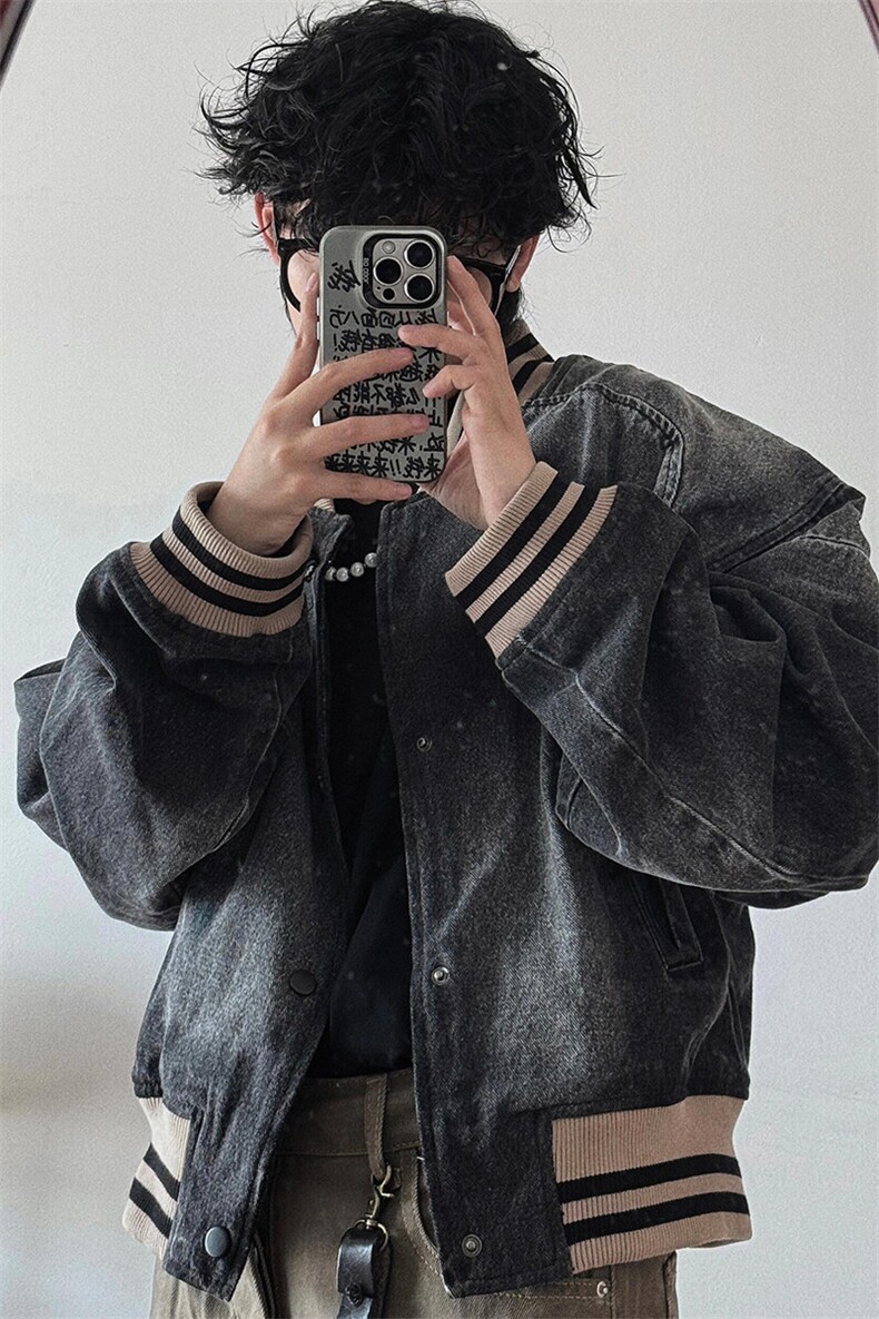 [有货]水洗牛仔外套棒球服夹克休闲百搭夹克JK8948特P78,男装工装外套,星座908-1