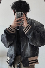 [有货]水洗牛仔外套棒球服夹克休闲百搭夹克JK8948特P78，男装工装外套，星座908-1