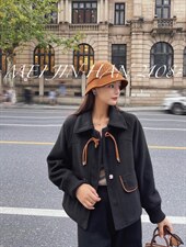 美巾涵5121牛角扣呢料短款外套，其它，美巾涵