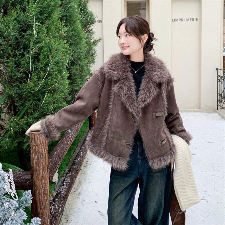 现货主推！！咖色皮毛一体2C203-5590-P215-K328,女装棉衣/棉服,2C203