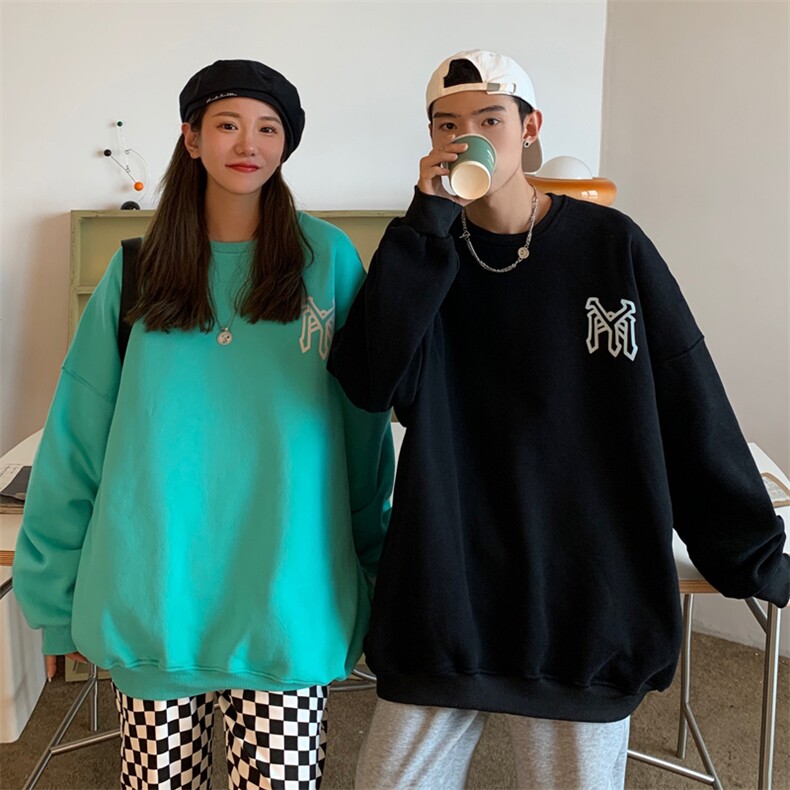 22情侣装秋装字母印花情侣卫衣女宽松百搭外套G947P35男类,女装短外套,电商A339