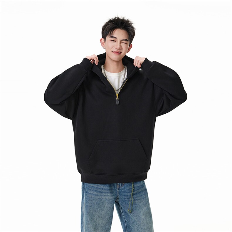 2026春宽松纯色连帽金属拉链卫衣卫衣AW001-P60-控108，男装卫衣，星座216(原A116)