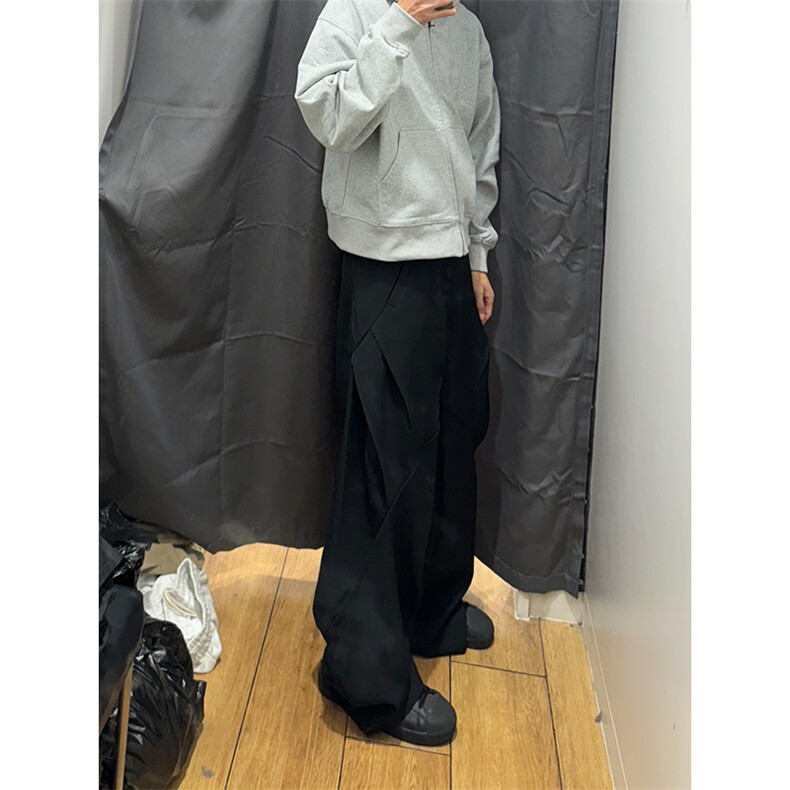 港风cleanfit解构休闲裤西裤微喇长裤A014-DY25017-P60控88,男装西裤,电商A014
