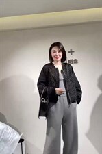 2022秋季新款时尚百搭宽松显瘦短外套，女装短外套，L·H·X