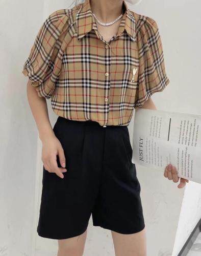 格子衬衫，女装衬衫，DL 迪黎