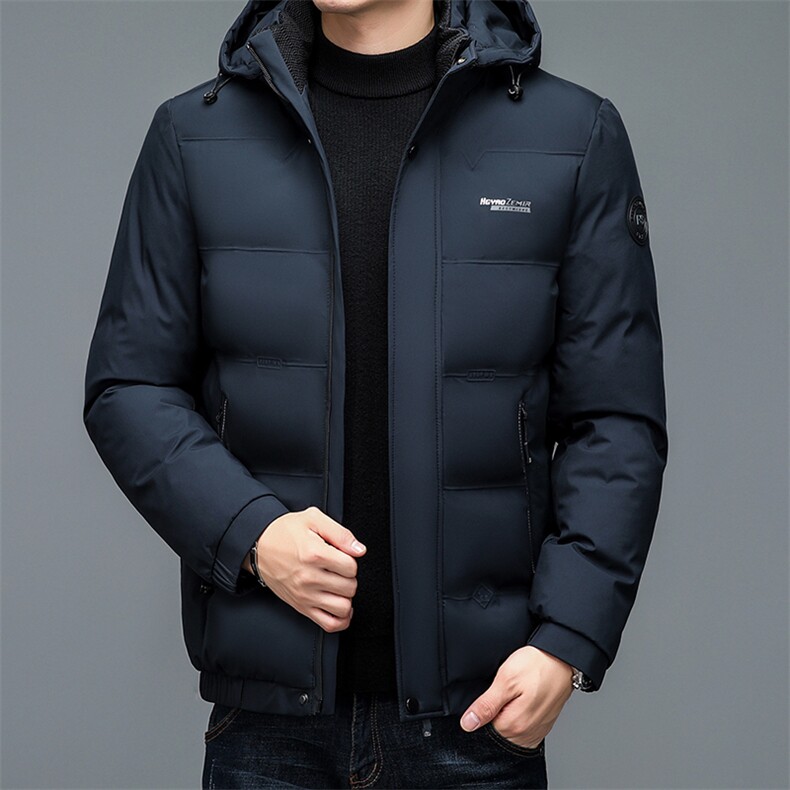冬季新款男士可脱卸帽休闲棉服中年男装宽松御寒棉衣厚款保暖外套,男装棉衣,电商B212（原钱塘6029）
