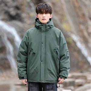 冬季冲锋衣男士棉衣加棉加厚棉服工装棉袄连帽潮A266-MY8014-P75图片