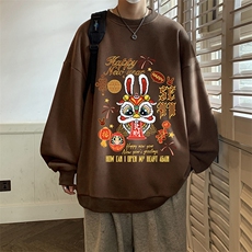 圆领卫衣男大码加厚加绒长袖t恤男S6299-P28，男装卫衣，电商A040