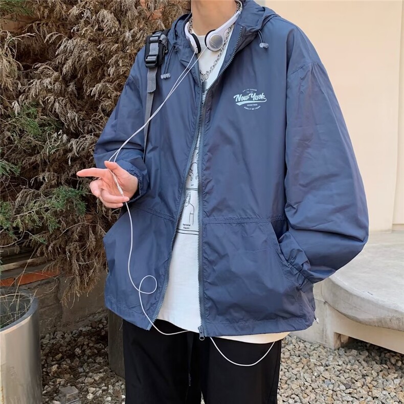 防晒衣男韩版潮流高街帅气连帽2023夏季新款ins宽松外套W4759-P41,男装防晒衣,星座412-2