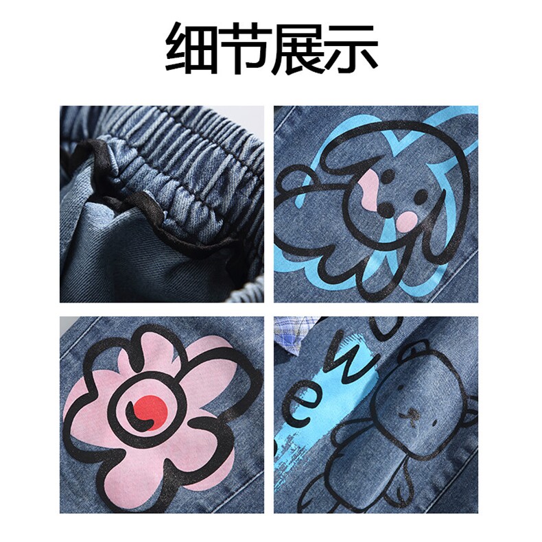 个性涂鸦牛仔裤美式ins高街直筒印花休闲长裤25XK67121特批55,男装牛仔裤,电商A042