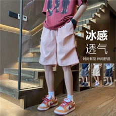 抖音品质潮流褶皱设计夏季速干宽松五分裤B315-K24167-特p25控48，男装牛仔裤，电商B315