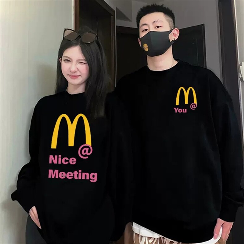 中性M麦当劳长袖圆领卫衣B318B-BB10-P45,男装卫衣,电商B318B