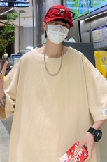 纯色短袖T恤男宽松型休闲风圆领半袖中性风简约上衣T3315-特价P19，男装T恤，电商A007