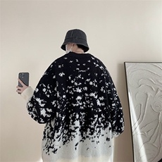 仓库大货MY7128-特P58圣诞雪花渐变针织保暖毛衣休闲圆领大码男，男装针织衫/毛衣，电商A059