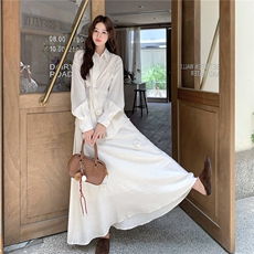 大货已出手工花朵衬衣+半身裙两件套套装5757-P155K228，女装套装/套裙，2C332