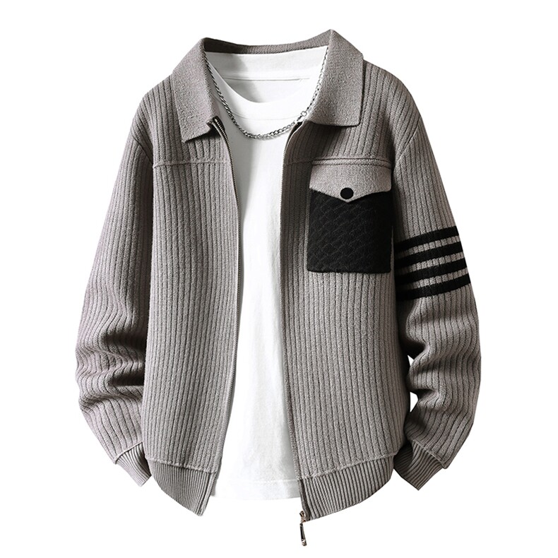 【直播】8733-P552025年秋季时尚毛衣针织开衫男士宽松长袖，男装针织衫/毛衣，电商A113