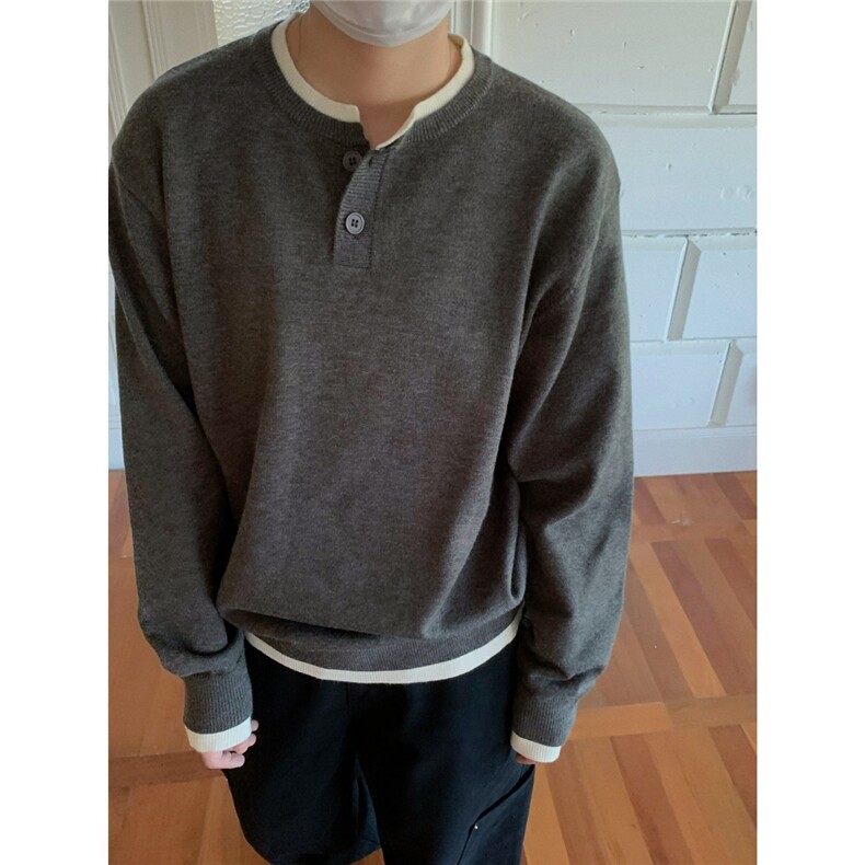 濮院毛衣北极绒高质量假两件柔软贴身打底毛衣LF986P75,男装针织衫/毛衣,电商D256-2(原A064-2)