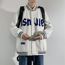 秋季潮牌棒球服男女潮流港风学院风华夫格夹克外套模特J202-P75，男装夹克，星座815-2