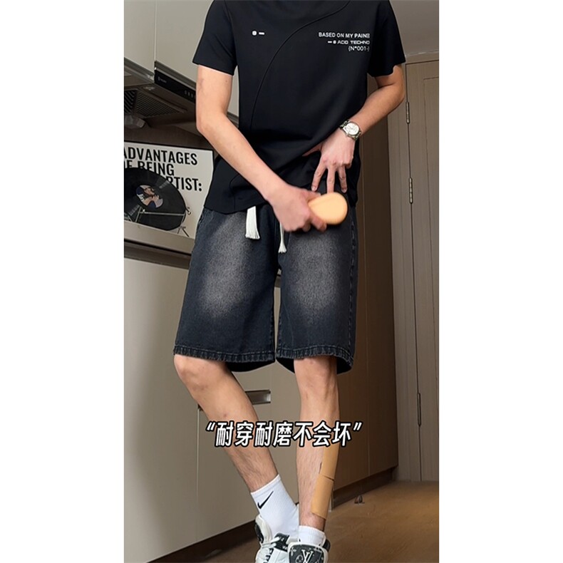 A129-K965-P35特价夏季美式街头水洗休闲牛仔短裤,男装牛仔裤,电商A129