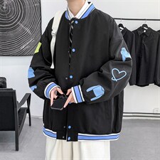 外套男春秋季款潮牌ins美式复古字母印花棒球服22118-70控108，男装夹克，星座717