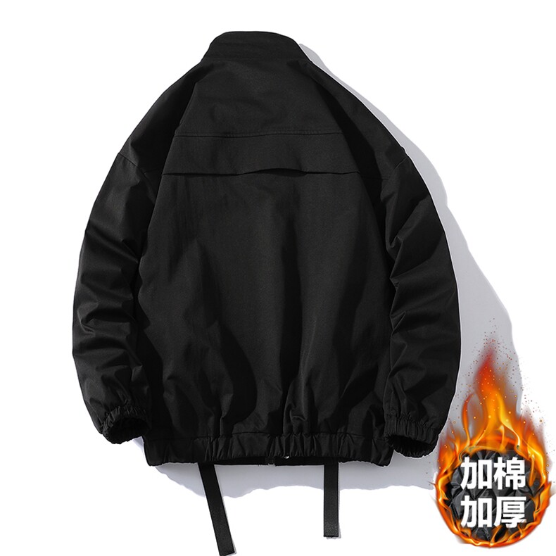 7XL-M现货平铺白底棉衣男冬新款慵懒风织带加棉外套支持各种活动,男装棉衣,钱塘717(原712)