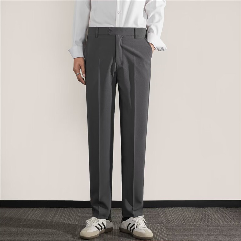 2024新款西装长裤男修身直筒商务休闲裤九分小西裤男K91，男装西裤，星座1116A-2（原606A-1）