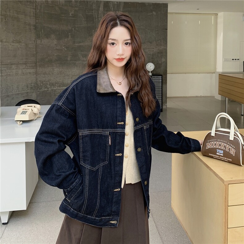 日系别致设计感牛仔短外套女2025秋季新款松弛风流行爆款夹克上衣,女装短外套,2C090