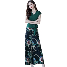 套装/套裙2024年夏季休闲时尚气质潮流优雅印花，女装套装/套裙，天丝秀