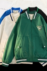 毛毯风2026春季新款印花棒球服夹克外套情侣休闲潮A436-8901-P50，男装夹克，电商A436