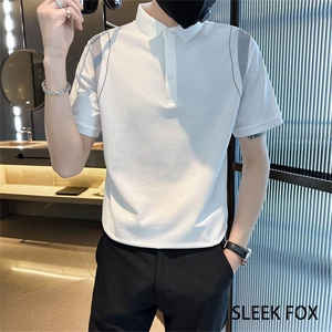 美式男款日常外穿翻领短袖撞色POLO衫2026夏季新款时尚帅气短袖潮图片