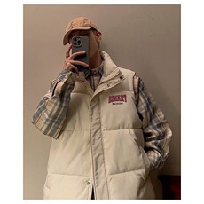美式设计感字母棉服马甲新款时尚马甲外穿秋冬男外套MJ024P48，男装棉衣，星座1013-5
