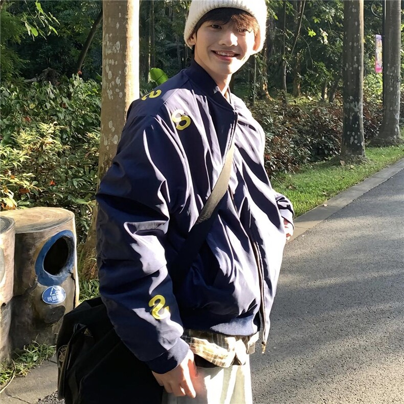网图字母刺绣飞行夹克棉服男春秋季美式复古棒球服MY9519-特P73,男装夹克,星座1007（原301D）