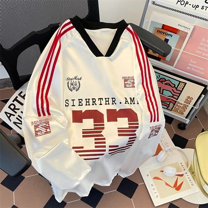 2025春季美式复古球衣卫衣 HW139 P45图片