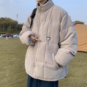 冬季港风潮牌保暖袄外套日系复古玉米粒立领服男 W6495-P88图片
