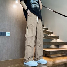 夏季新款潮牌宽松直筒工装裤大口袋休闲冲锋裤男现货K7929-P45，男装工装外套，星座512-3